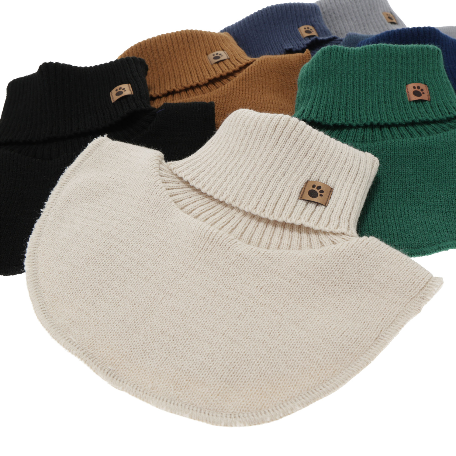 Pojke vinter halsvärmare, beige, fodrad, Lamor