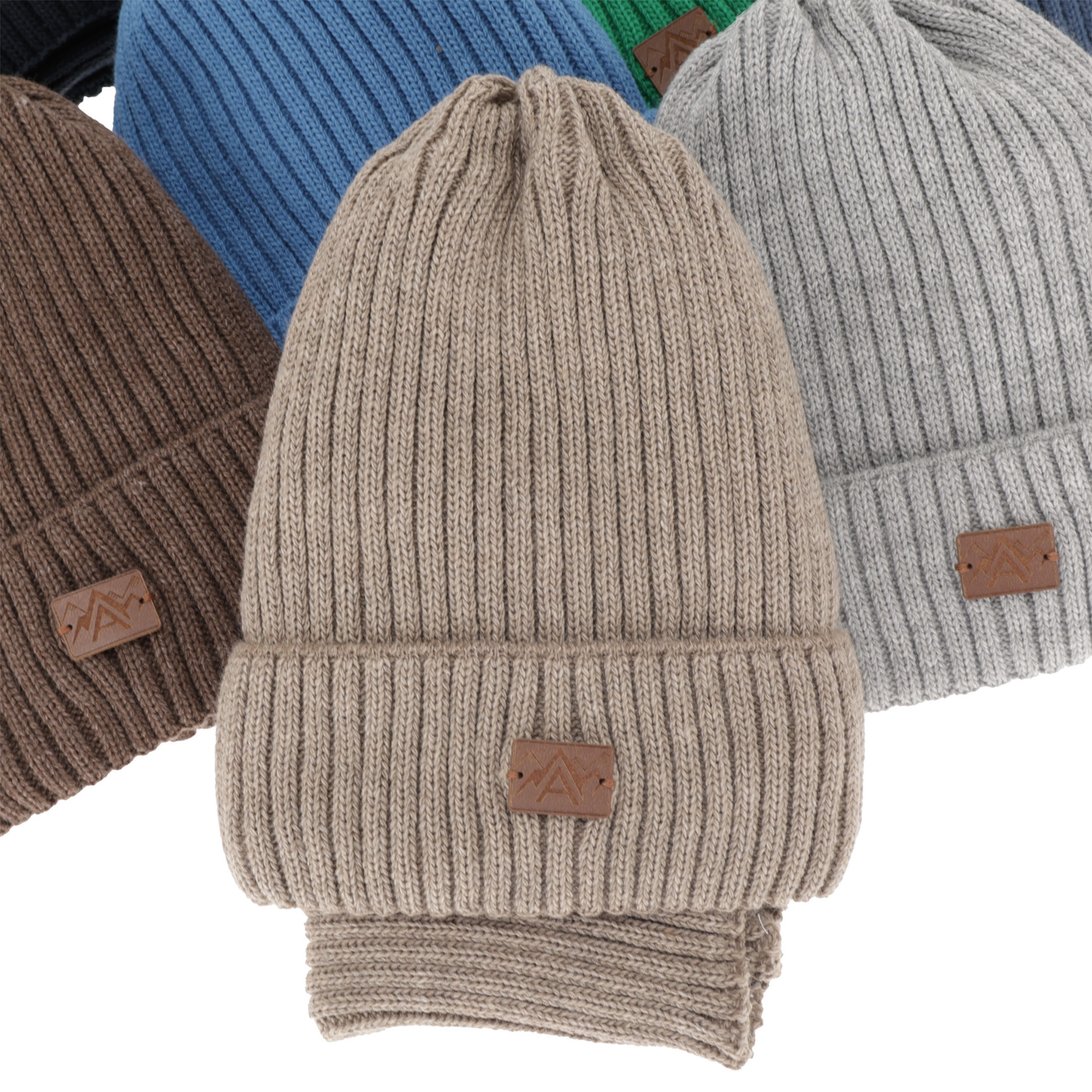 Pojke vinter set: mössa och halsduk, camel, Fargo