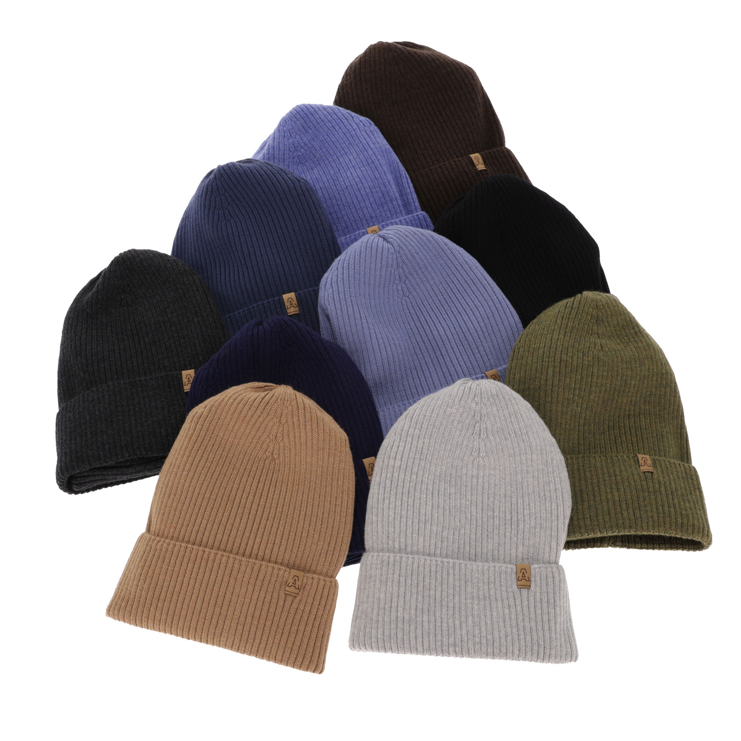 Pojke höst/vår set: mössa och tubhalsduk, blå, 100% Merino Ull, Lemas
