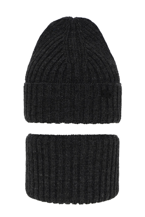 Pojke vinter set: mössa och tubhalsduk, grå, Zeno