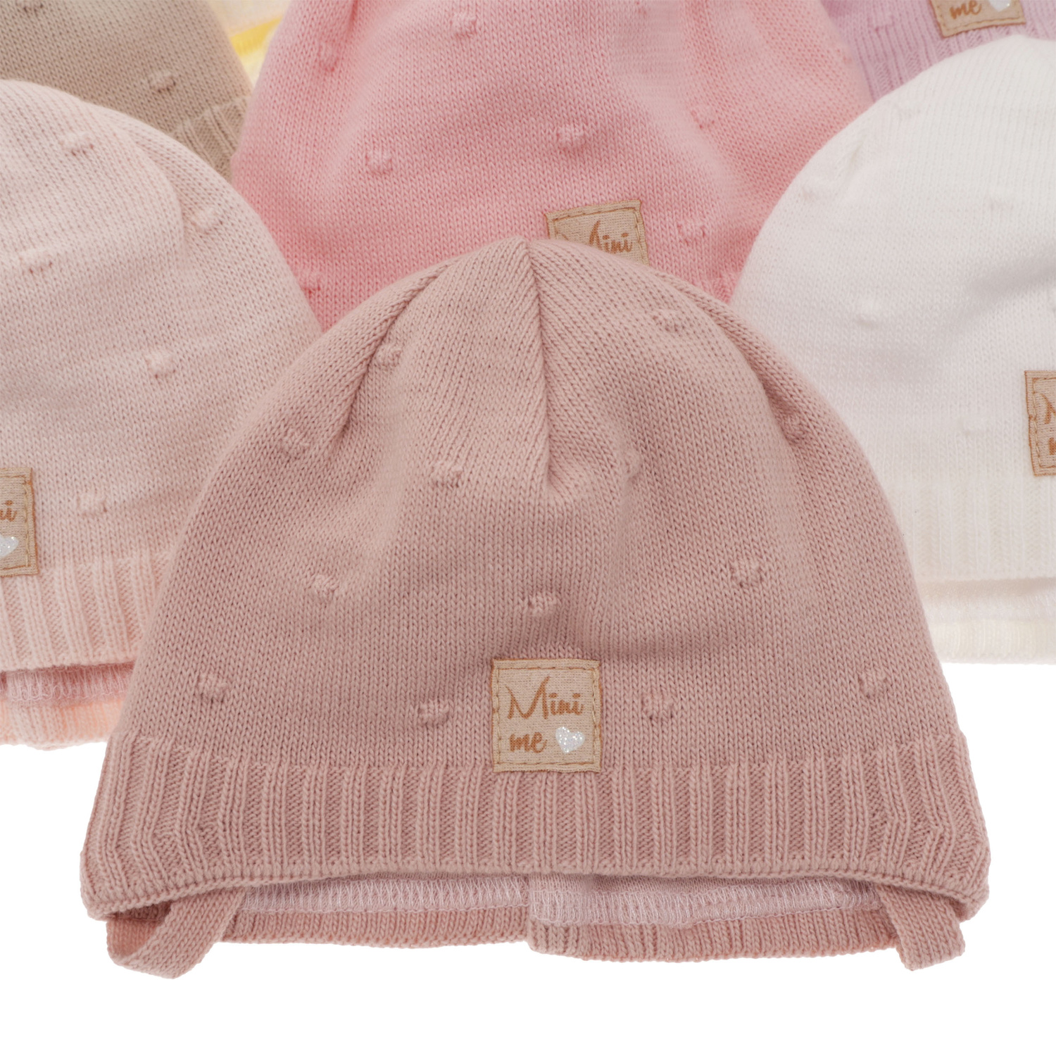 Flicka höst/vår mössa, beige, med knytband, Celine