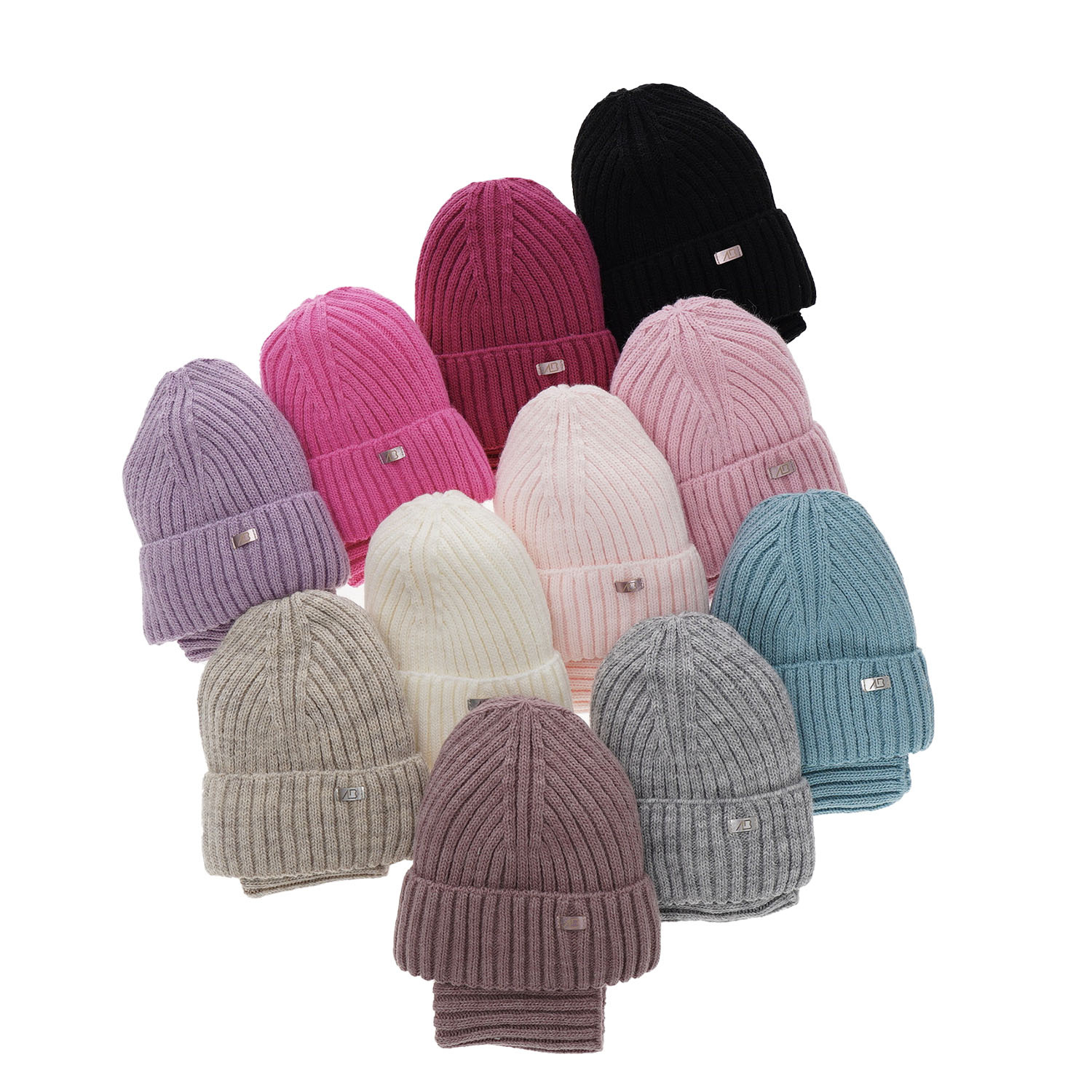 Flicka vinter set: mössa och tubhalsduk, rosa, Valentine