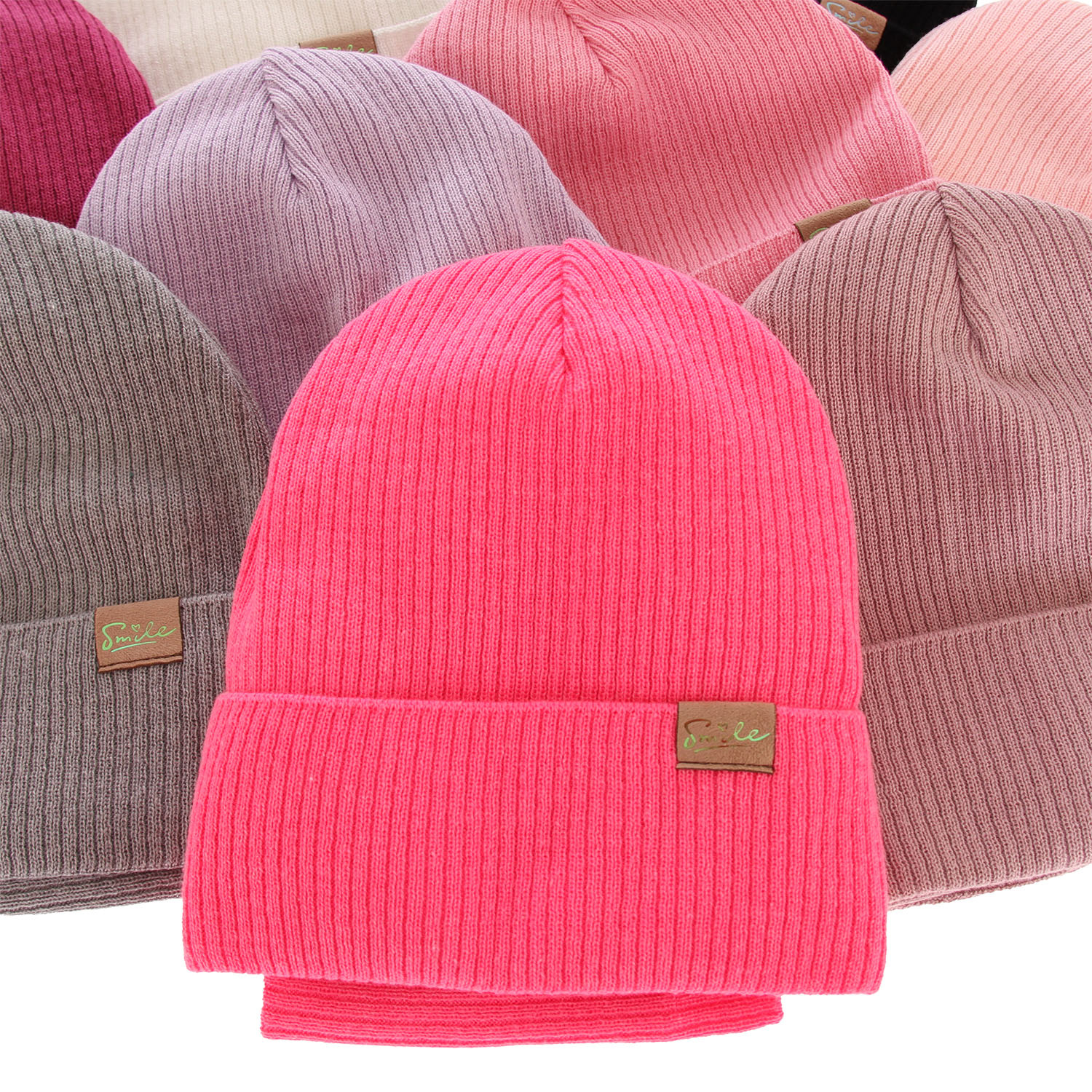 Flicka höst/vår set: mössa och tubhalsduk, svart, med bomull, Alona