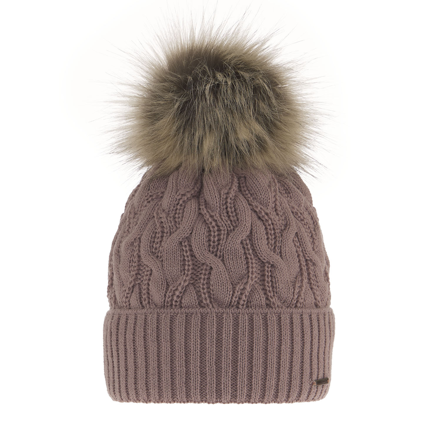 Dam vintermössa, wrzosowa, med pompom, Deva