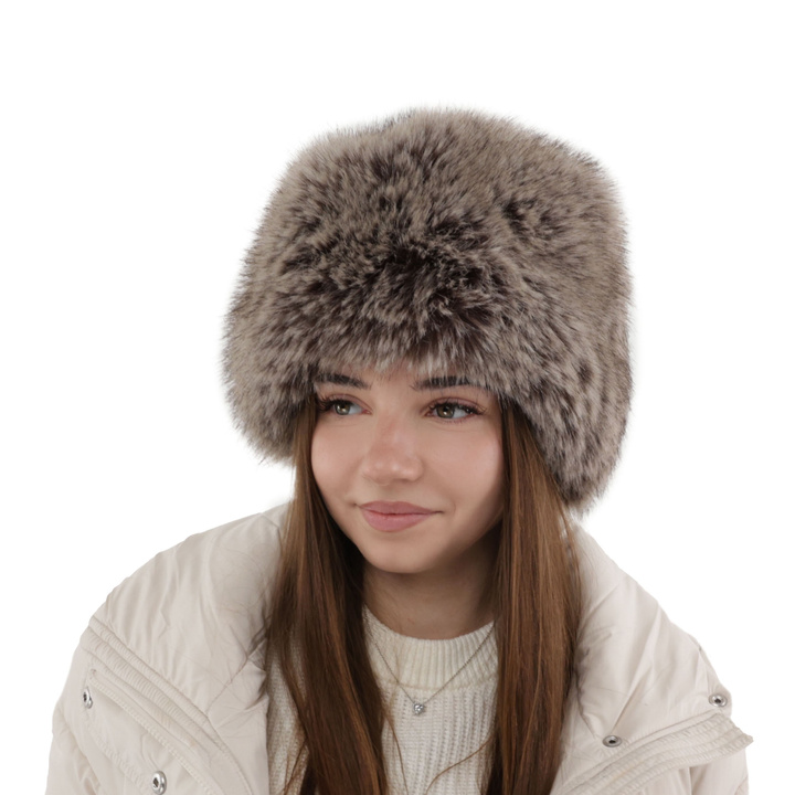 Dam vintermössa, beige, fodrad med ullfleece, Holly