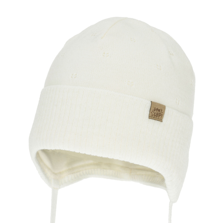 Pojke höst/vår mössa, blå, med knytband, Leif