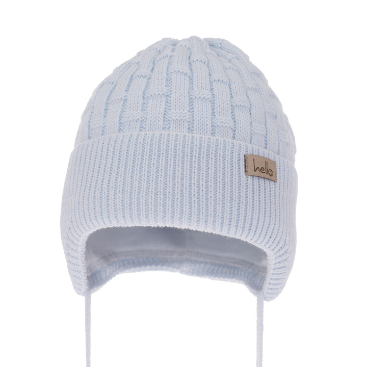 Pojke höst/vår mössa, blå, med knytband, Farad