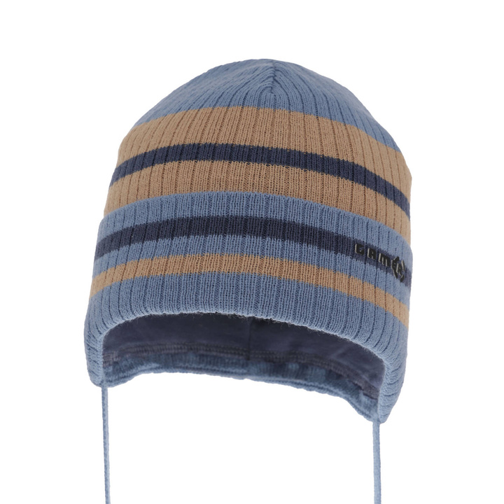 Pojke höst/vår mössa, blå, med knytband, Oleander