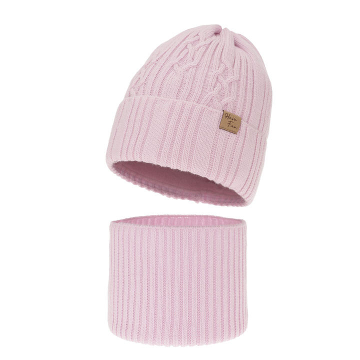 Flicka vinter set: mössa och tubhalsduk, lila, Rema