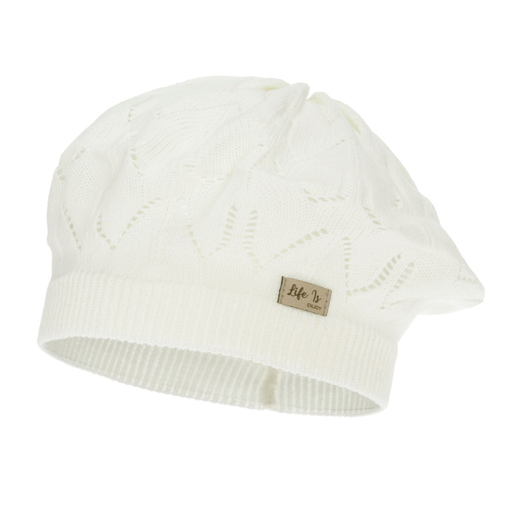 Flicka höst/vår barett, kremfärgad, Liveria