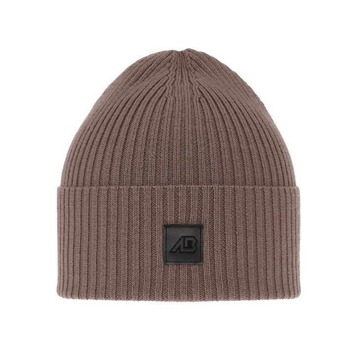 Herr vinter/höst mössa, ljusbrun, 100% Merino Ull, Matias