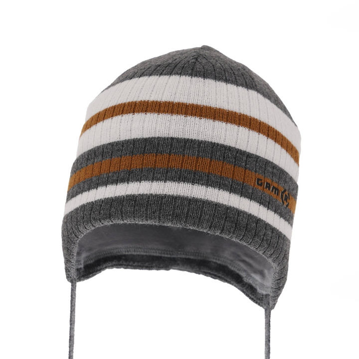 Pojke höst/vår mössa, mörkgrå, med knytband, Oleander