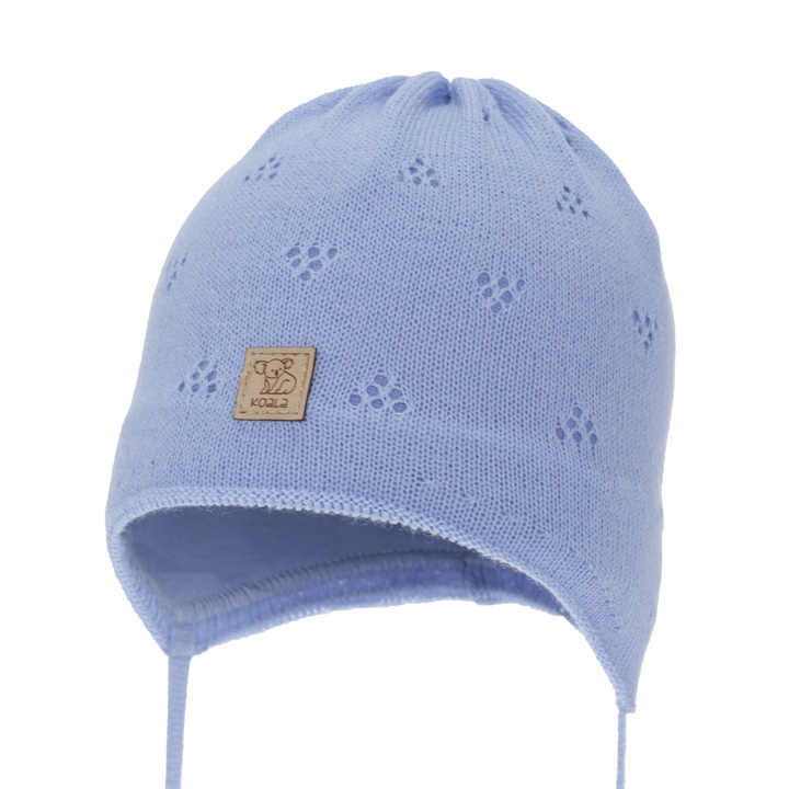 Pojke höst/vår mössa, blå, med knytband, Slate