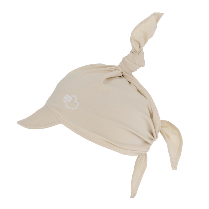 Flicka keps, beige, i bomull, Irene