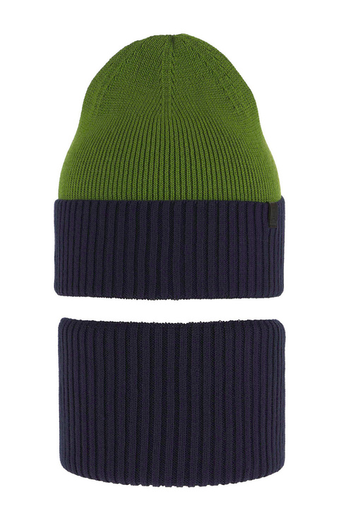 Pojke höst/vår set: mössa och tubhalsduk, blå, med bomull, med bomull, Tauros