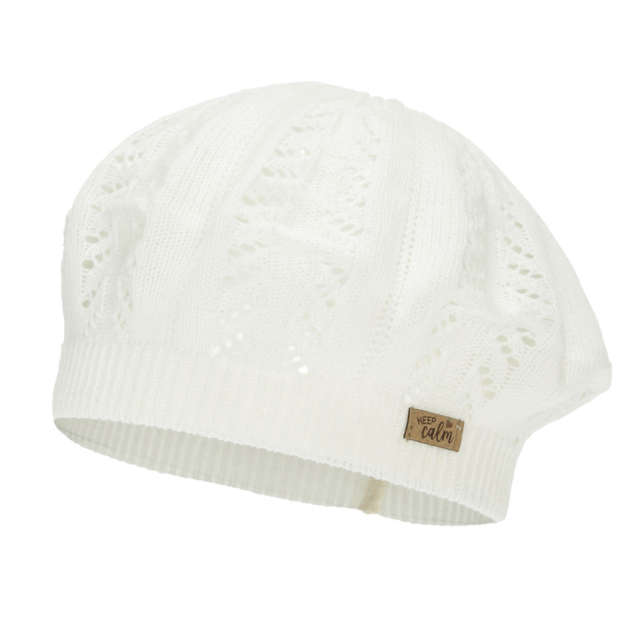 Flicka höst/vår beret, kremowy, Kevira