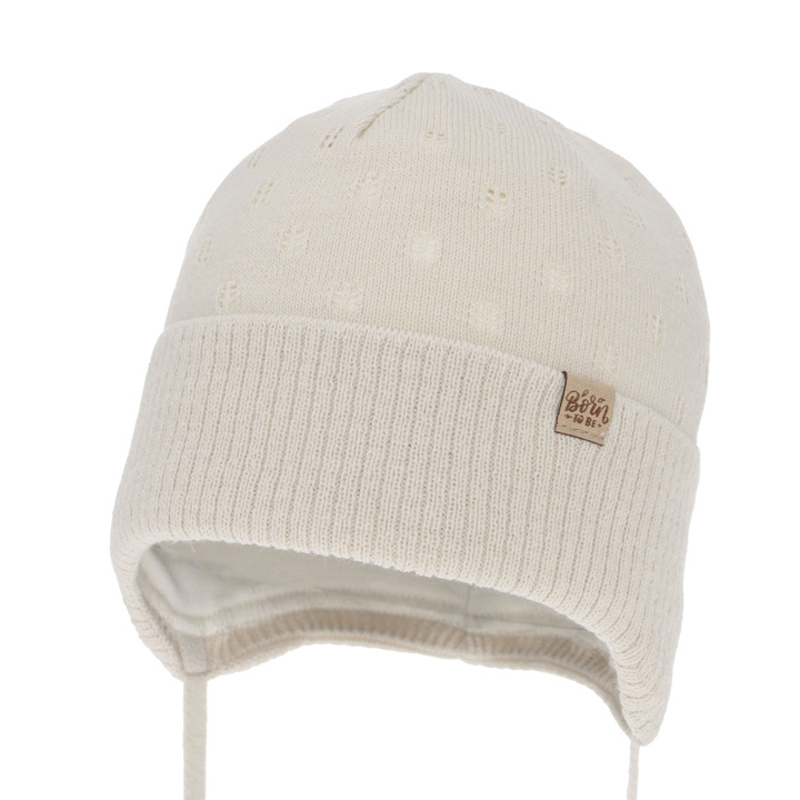 Flicka höst/vår mössa, rosa, med knytband, Froya