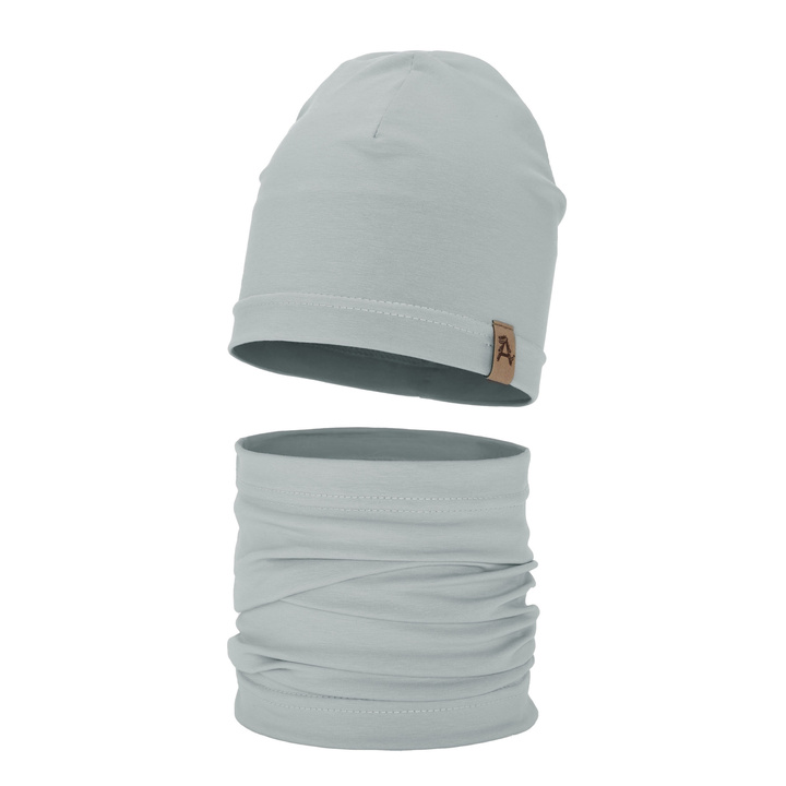 Pojke höst/vår set: mössa och tubhalsduk, grå, Griffin