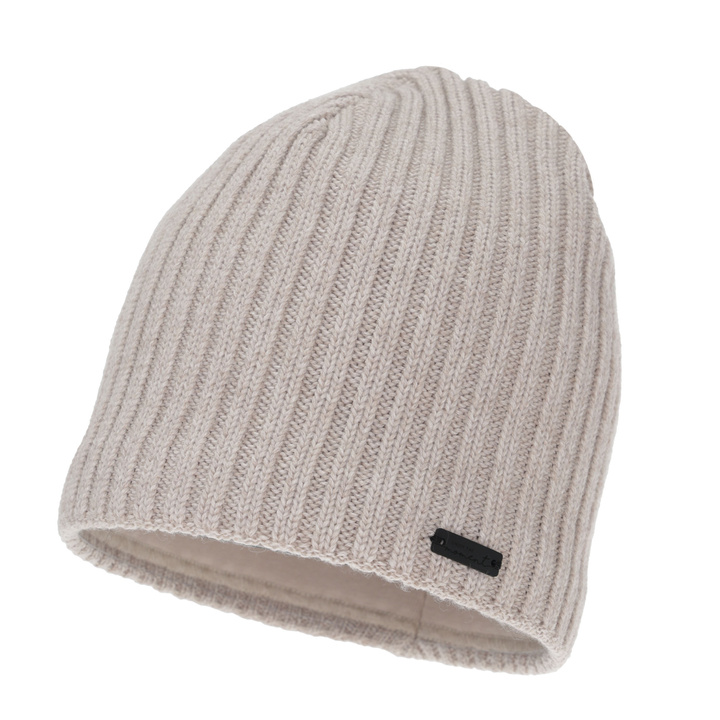 Dam vintermössa, beige, med merinull, Soletta