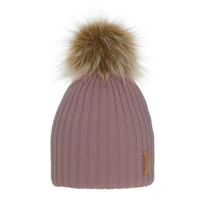Flicka vintermössa, rosa, med pompom, Werbena