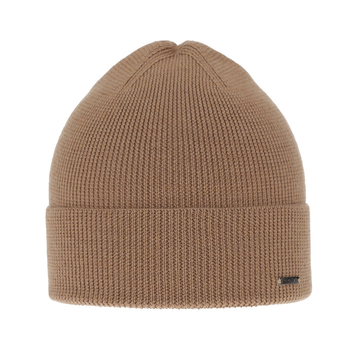 Herr vintermössa, camel, 100% Merino Ull, Memfis