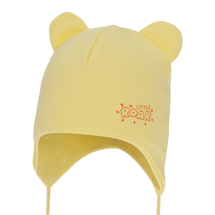 Pojke höst/vår mössa, blå, bomull, med knytband, Alrik