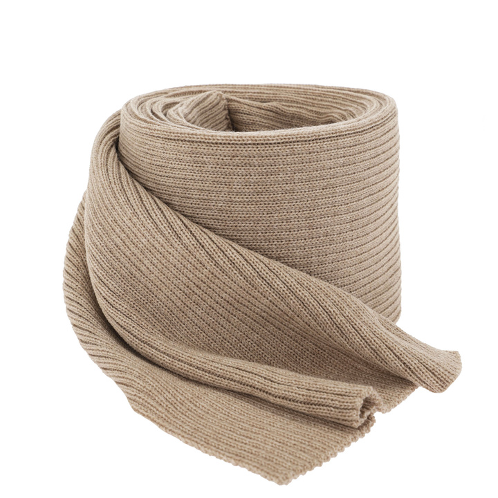 Dam vinter halsduk, mörkbeige, 100% Merino Ull, Jessica