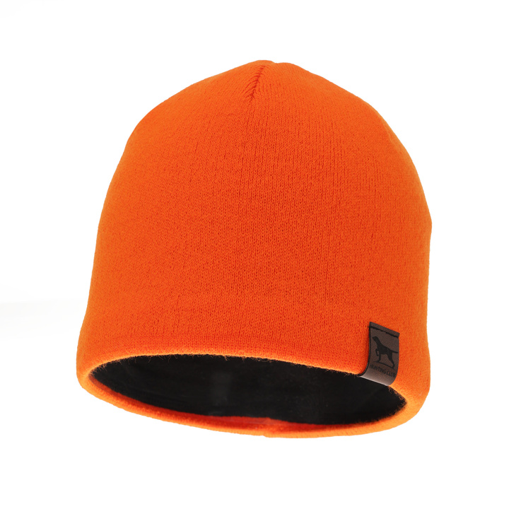 Herr vinter jaktmössa, orange, med pompom, Charles