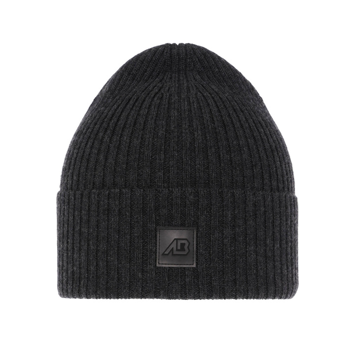 Herr vintermössa, mörkgrå, 100% Merino Ull, Matias