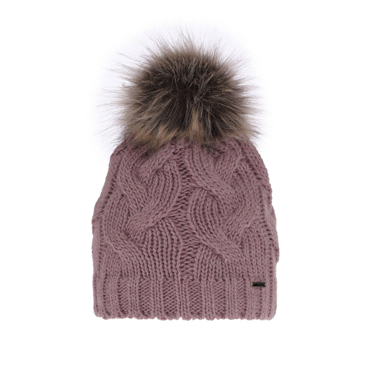 Dam vintermössa, vinter, lila, med pompom, Terri